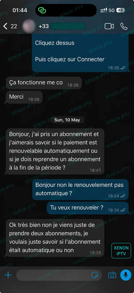 avis premier iptv — question sur le renouvellement, abonné déjà revenu